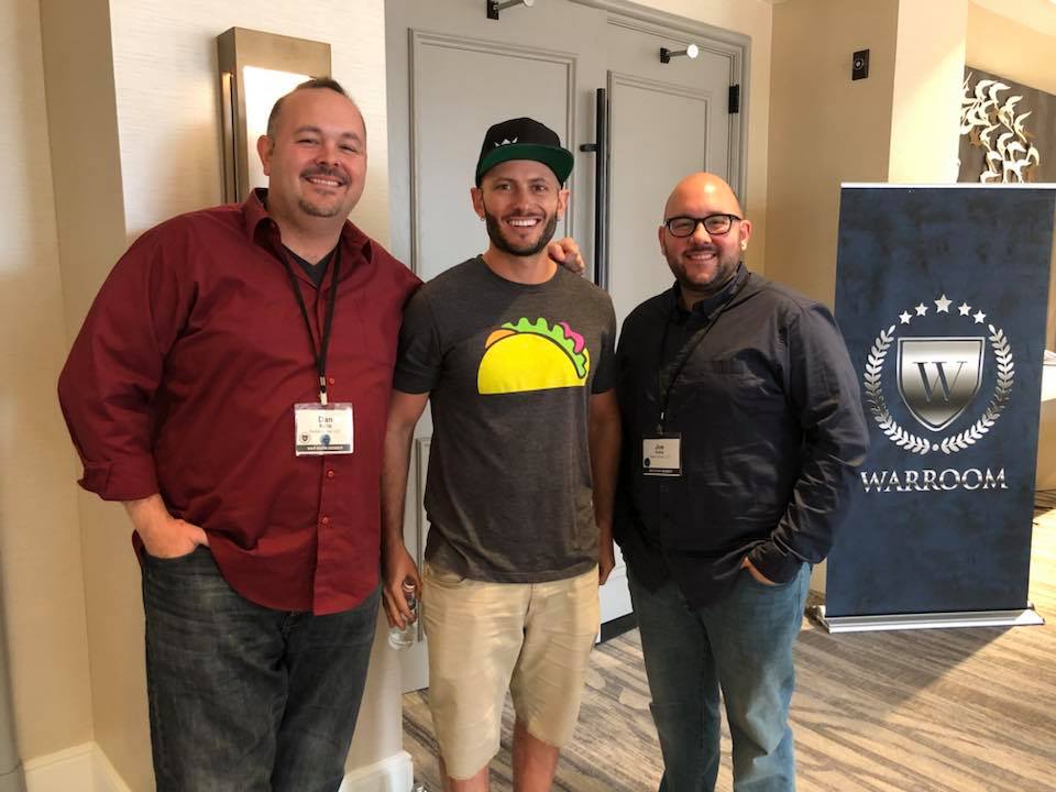With Noah Kagan, founder of AppSumo, at War Room Mastermind 2018.