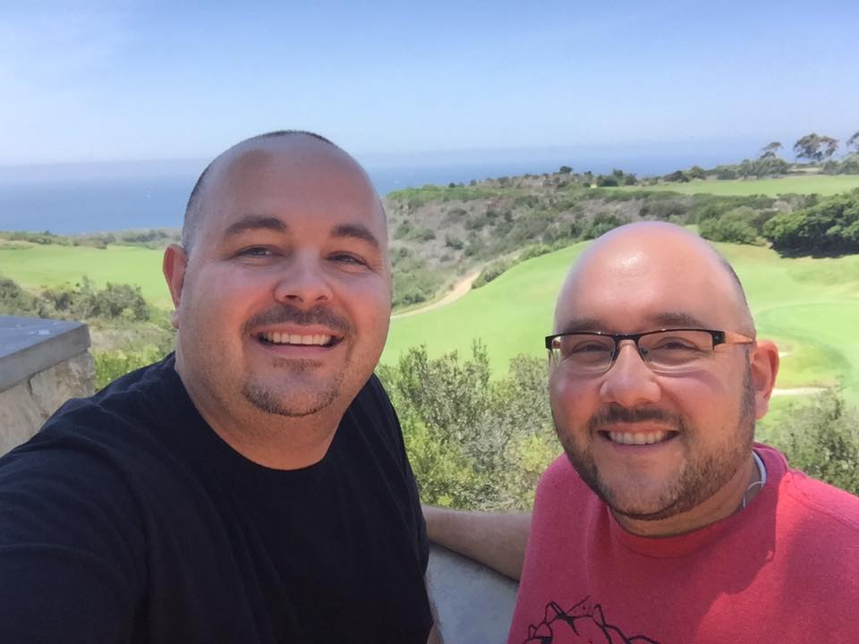 With my brother Joe at Pelican Hill Resort, Newport Beach, during War Room Mastermind.